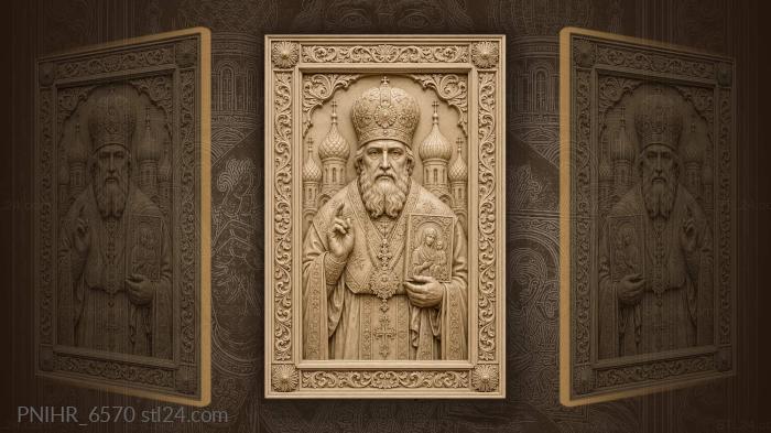 Blessed hierarch with church domes 3d STL model