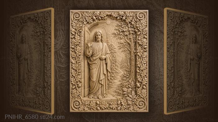 Blessed man by sunlit forest 3d STL model