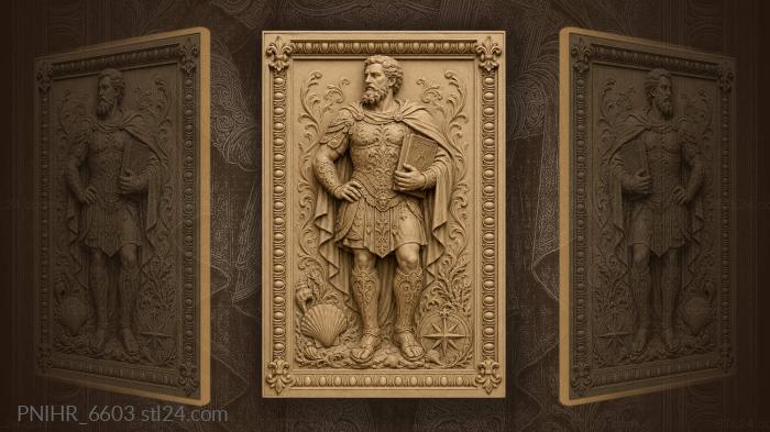 Apostle James the Greater with pilgrims shell 3d STL model