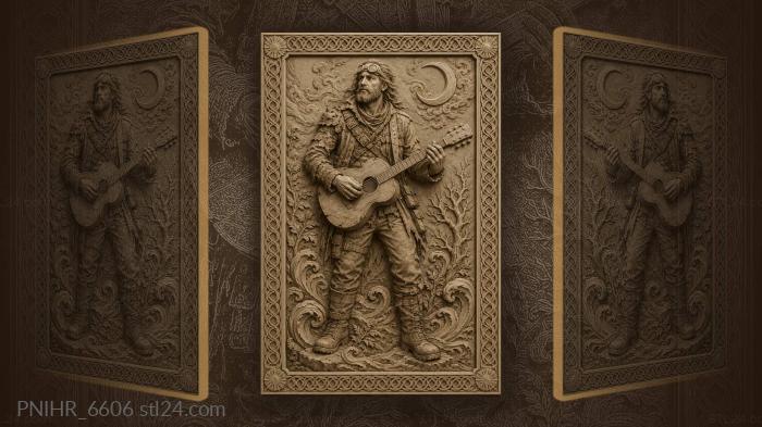 The Doof Warrior playing guitar amid the wasteland 3d STL model