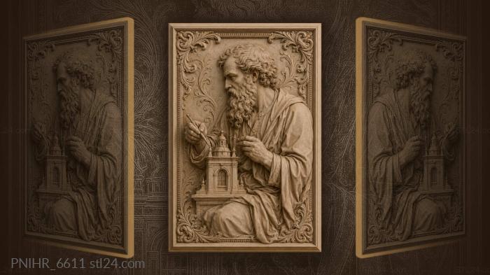 Christopher Wren building a model of a cathedral 3d STL model
