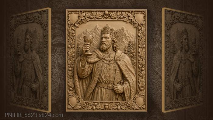 Raised goblet against the mountains 3d STL model