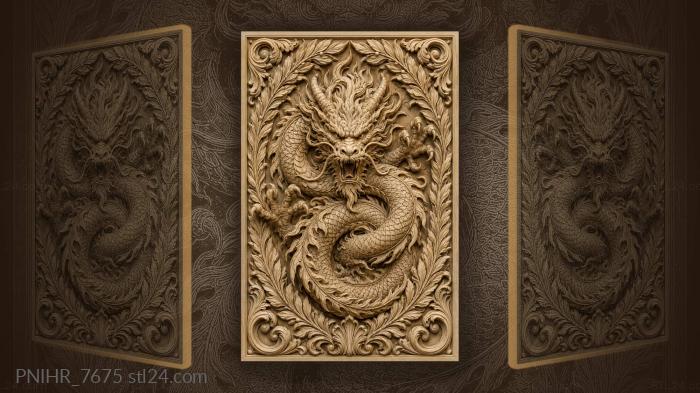 Eastern serpent in tight spiral 3d STL model