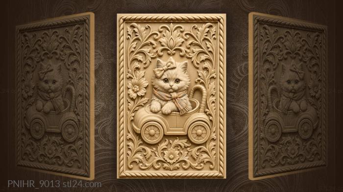 Kitten’s first ride colorful adventure 3d STL model