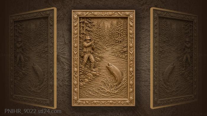 A cast from the bank in a dense wood 3d STL model