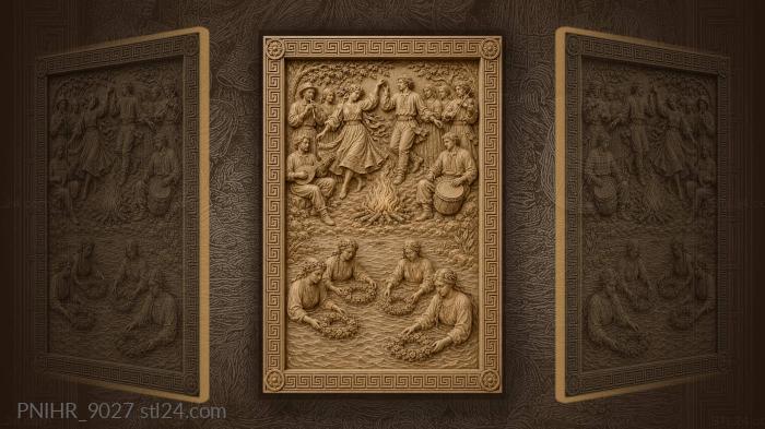 Wreaths on the water by a bonfire 3d STL model