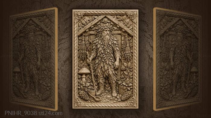 Forest spirit and cozy cabin 3d STL model