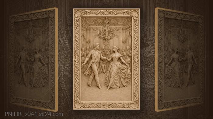 Ballroom dance elegant figures music 3d STL model