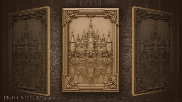 Fortress by the water towers domes 3d STL model
