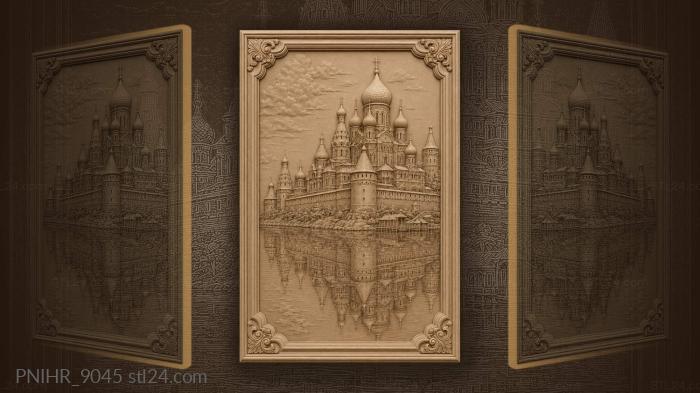 Fortress towers in still water 3d STL model