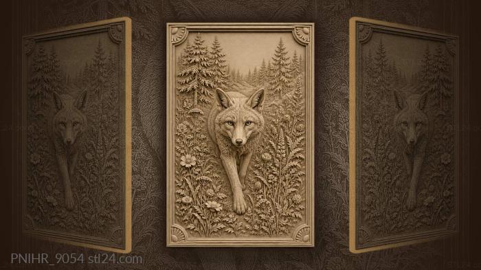 Stepping out of tall grass toward the pines 3d STL model