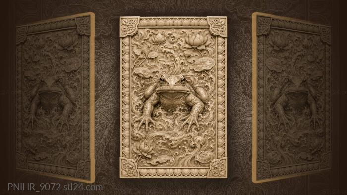 Frog rising from stormy waters 3d STL model