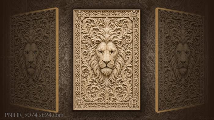 Foliage curling toward corner medallions 3d STL model