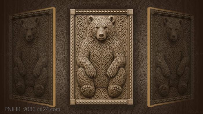 Braided pattern across face and chest 3d STL model