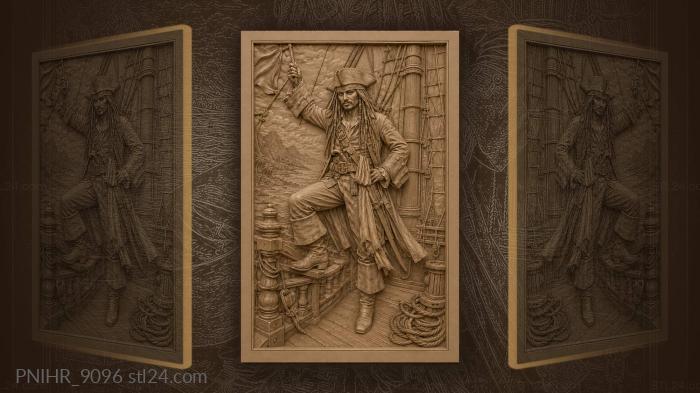 Jack sparrow at the helm adventure 3d STL model