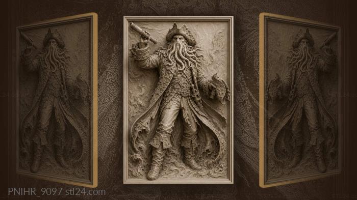 Tentacled face with the hat in hand 3d STL model
