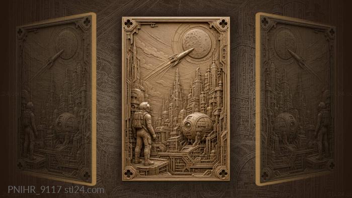 Astronaut dreams of distant moon 3d STL model