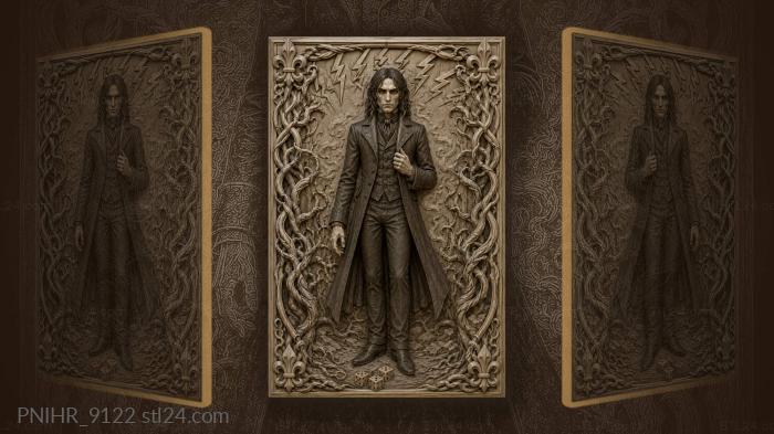 Somber gentleman with dice lightning 3d STL model