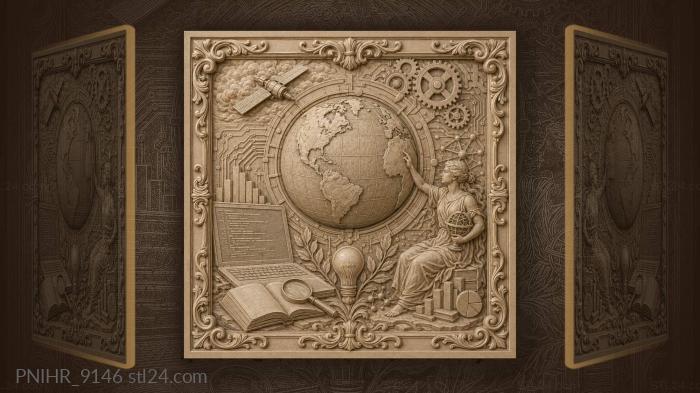 Digital world knowledge exploration 3d STL model