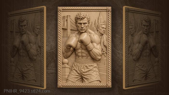 Fighter with a young sparring partner 3d STL model