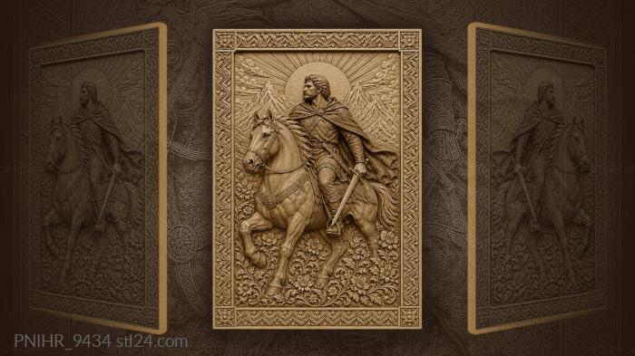 Cloaked rider against the rising sun 3d STL model