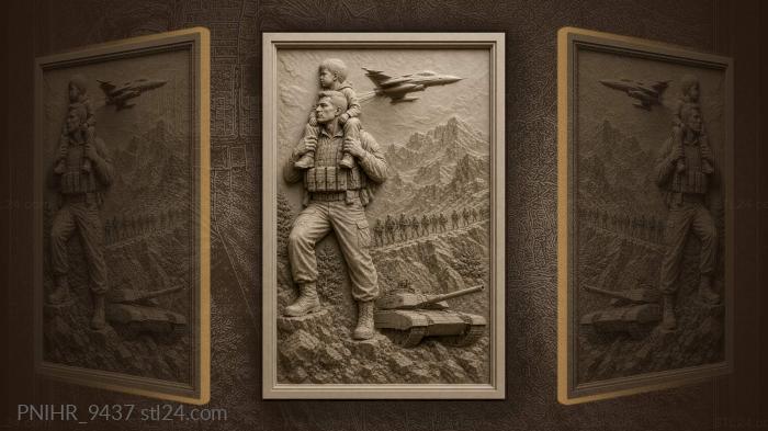 Hero’s burden under fighter jet 3d STL model