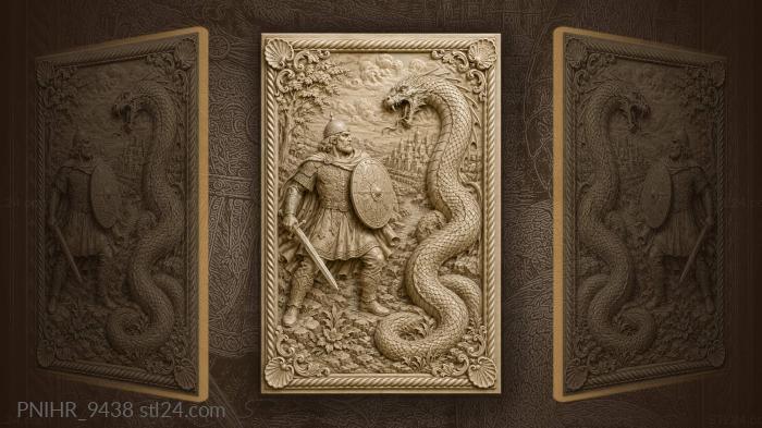 Dobrynya and the raging serpent 3d STL model