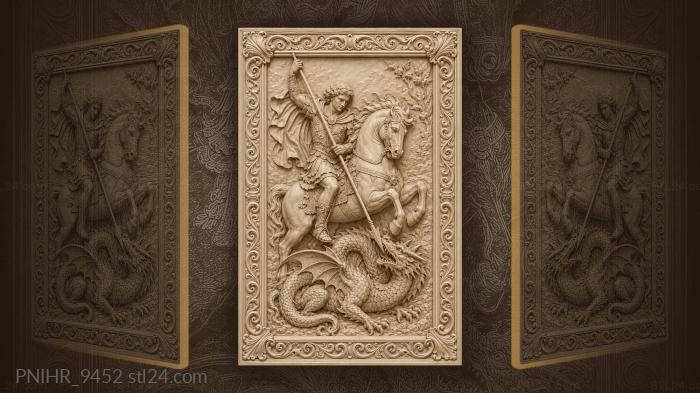 Spear finishing the dragon underfoot 3d STL model