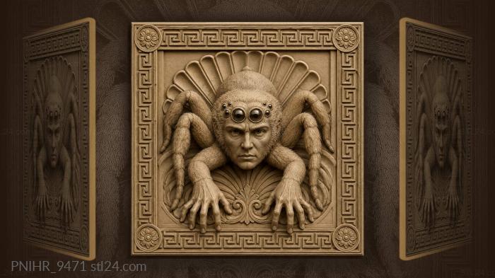 Jumping spider with radiant fan design 3d STL model