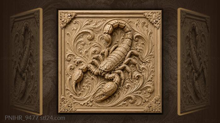 Flowing liquid shapes about the scorpion 3d STL model