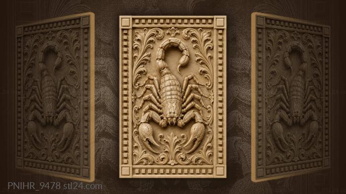 Scorpion among dentil blocks 3d STL model