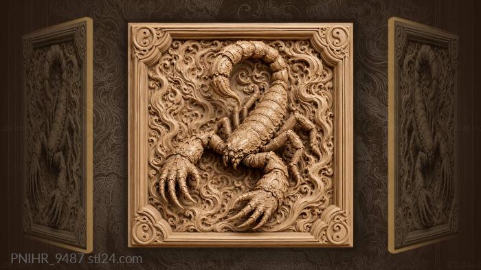 Water and fire swirls by the scorpion 3d STL model