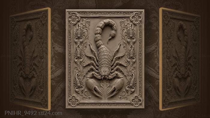 Scorpion leading smaller scorpions upward 3d STL model