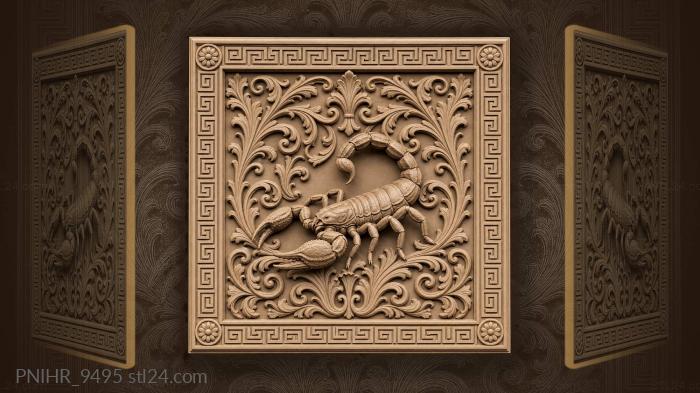 Rearing scorpion with claws spread wide 3d STL model