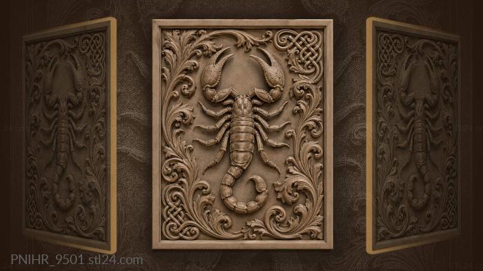 Tail curved down among acanthus scrolls 3d STL model
