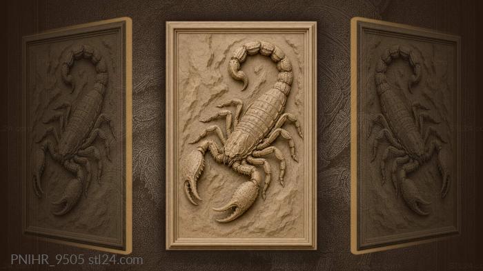 Powerful scorpion coiled and ready 3d STL model