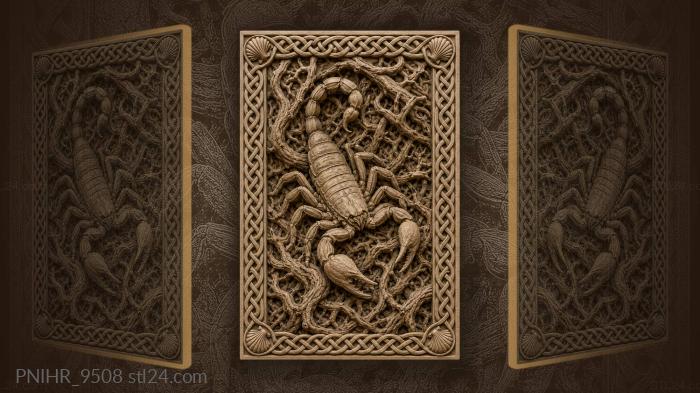 Tangle of roots and branches with scorpion 3d STL model