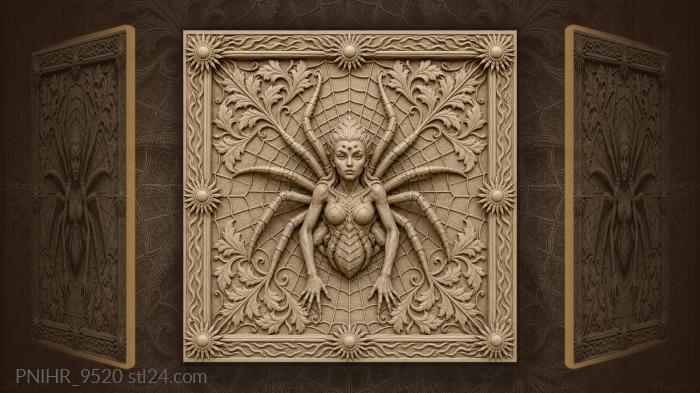 Leafy tendrils wrapped around the web 3d STL model