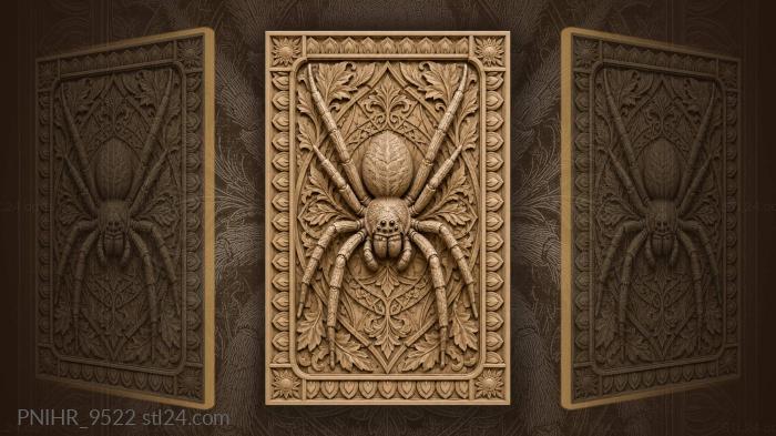 Spider before patterned foliage 3d STL model