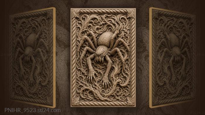 Spider out of a swirling mass 3d STL model