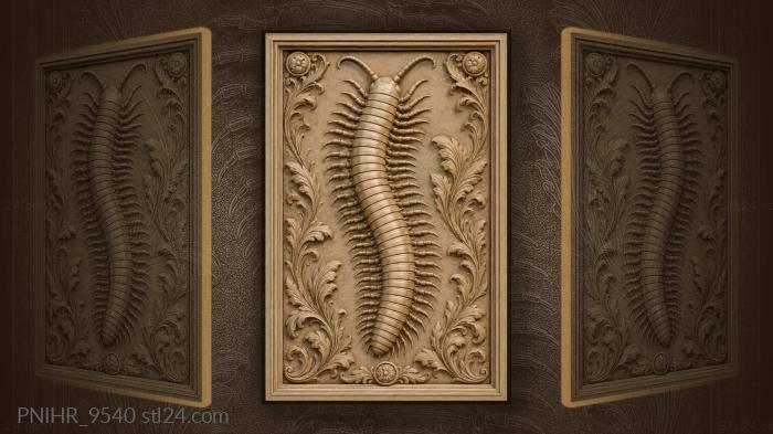 Giant millipede detailed insect view 3d STL model