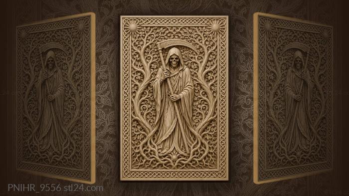 Grim reaper among swirling branches 3d STL model
