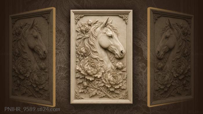 Peonies blooming beside the muzzle 3d STL model