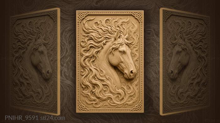 Mane curling into tongues of flame 3d STL model