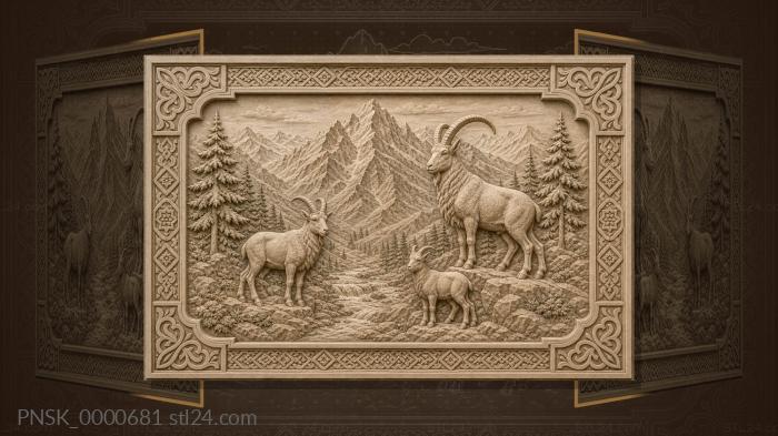 Dombay - mountains and tours 3d STL model