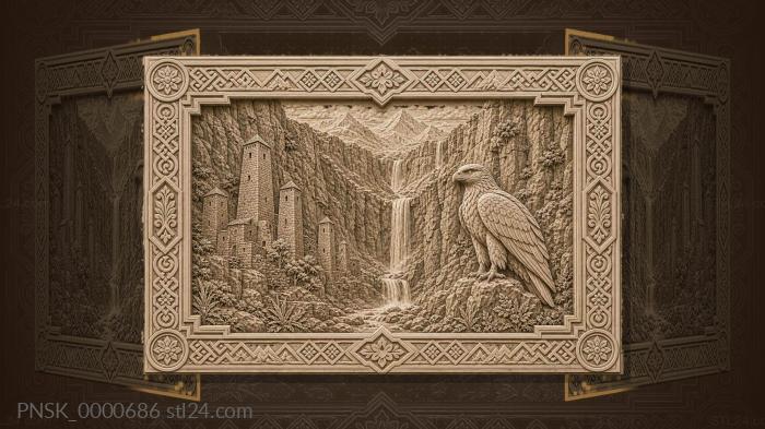 Chegem waterfalls - gorge and waterfalls 3d STL model