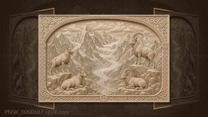 Bezengi - glaciers and mountains 3d STL model