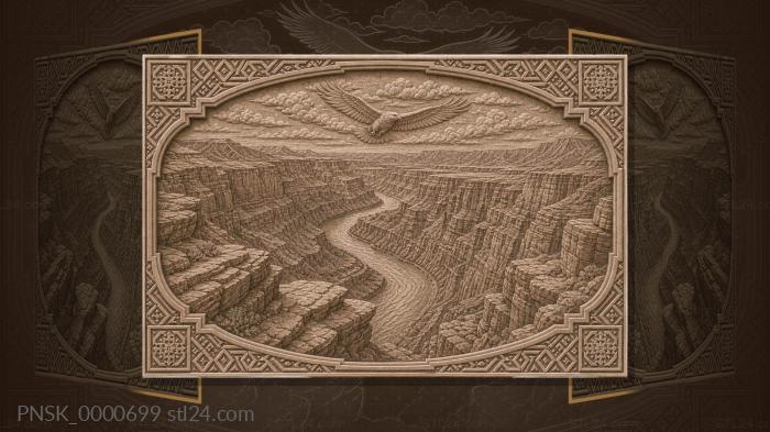 Sulak - canyon and river 3d STL model