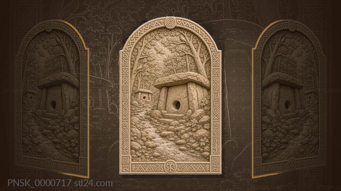 Pshad dolmens - dolmens and forest 3d STL model