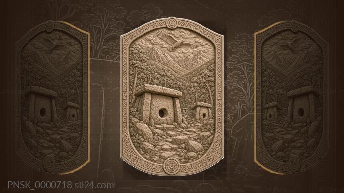 Dolmens of the Caucasus - megaliths and mountains 3d STL model